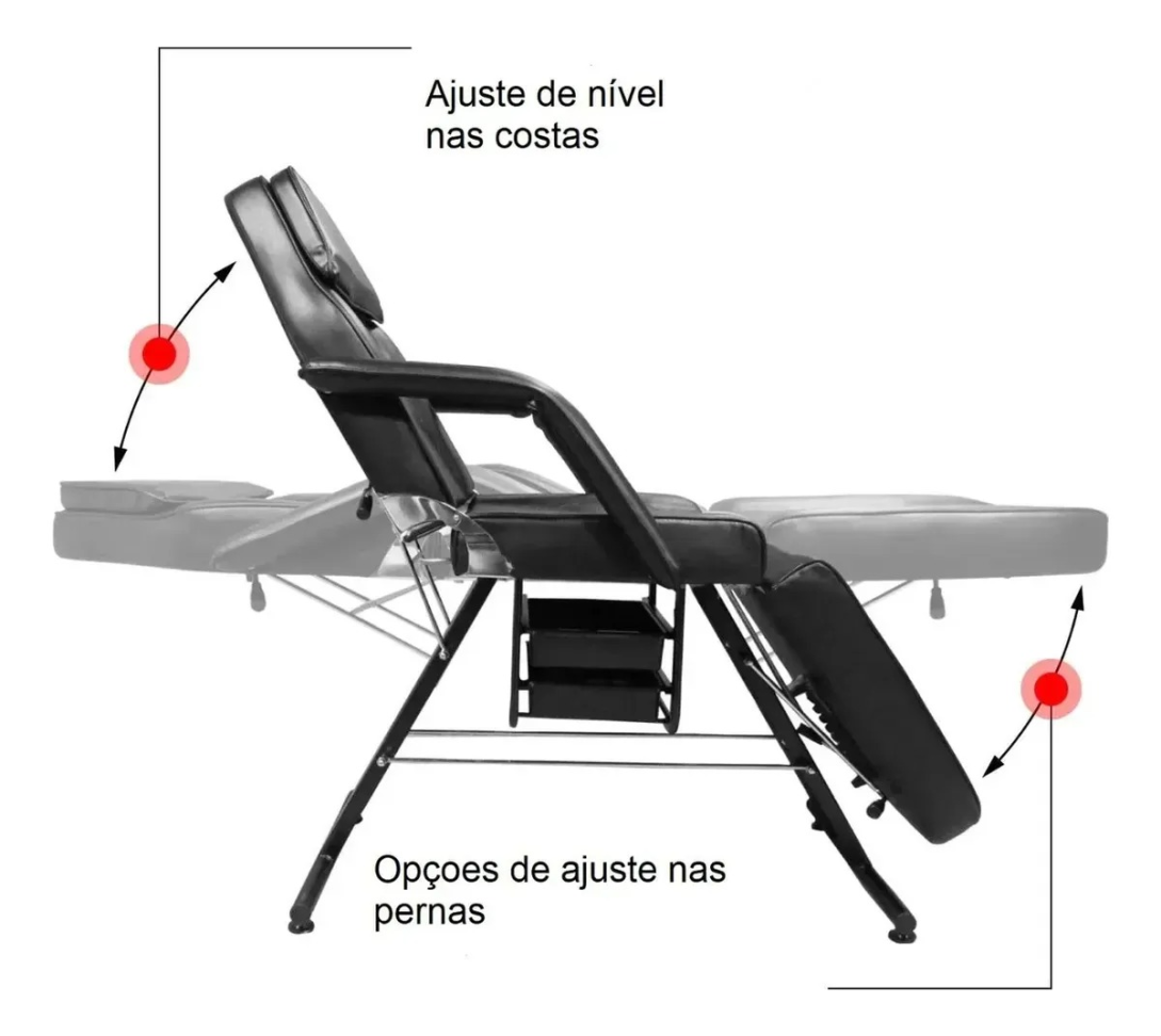Maca Poltrona Fixa Estetica Preta - #5