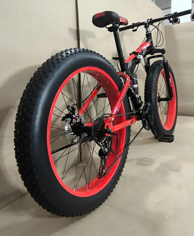 Bicicleta Fat Dobrável Aro 26 Freio A Disco 21 Velocidades Vermelha - #6