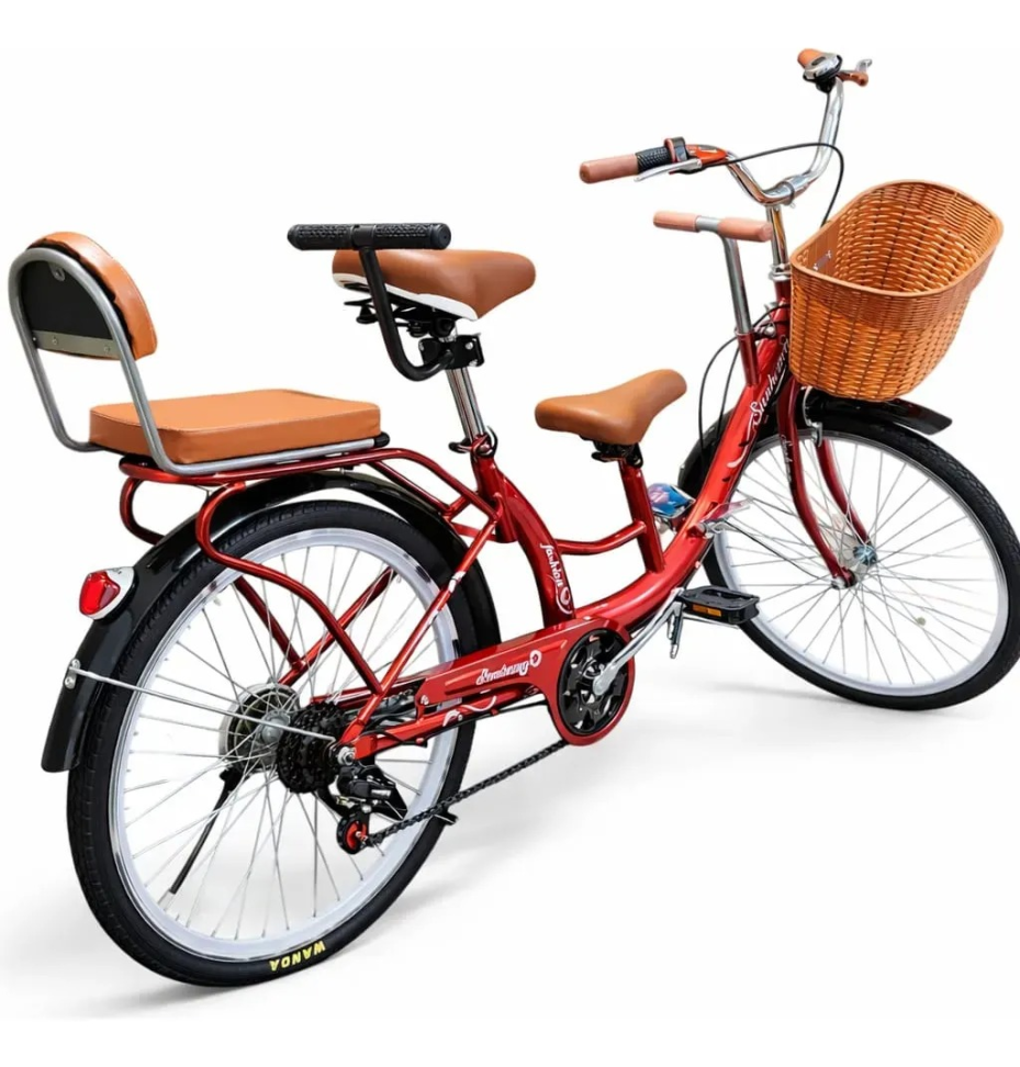 Bicicleta Retrô 7 Velocidades Aro 24 Vermelha Vintage - #7