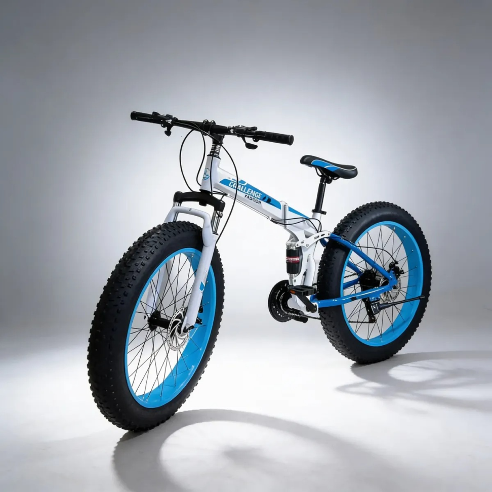 Bicicleta Fat Dobrável Aro 26 Freio A Disco 21 Velocidades Azul - #8