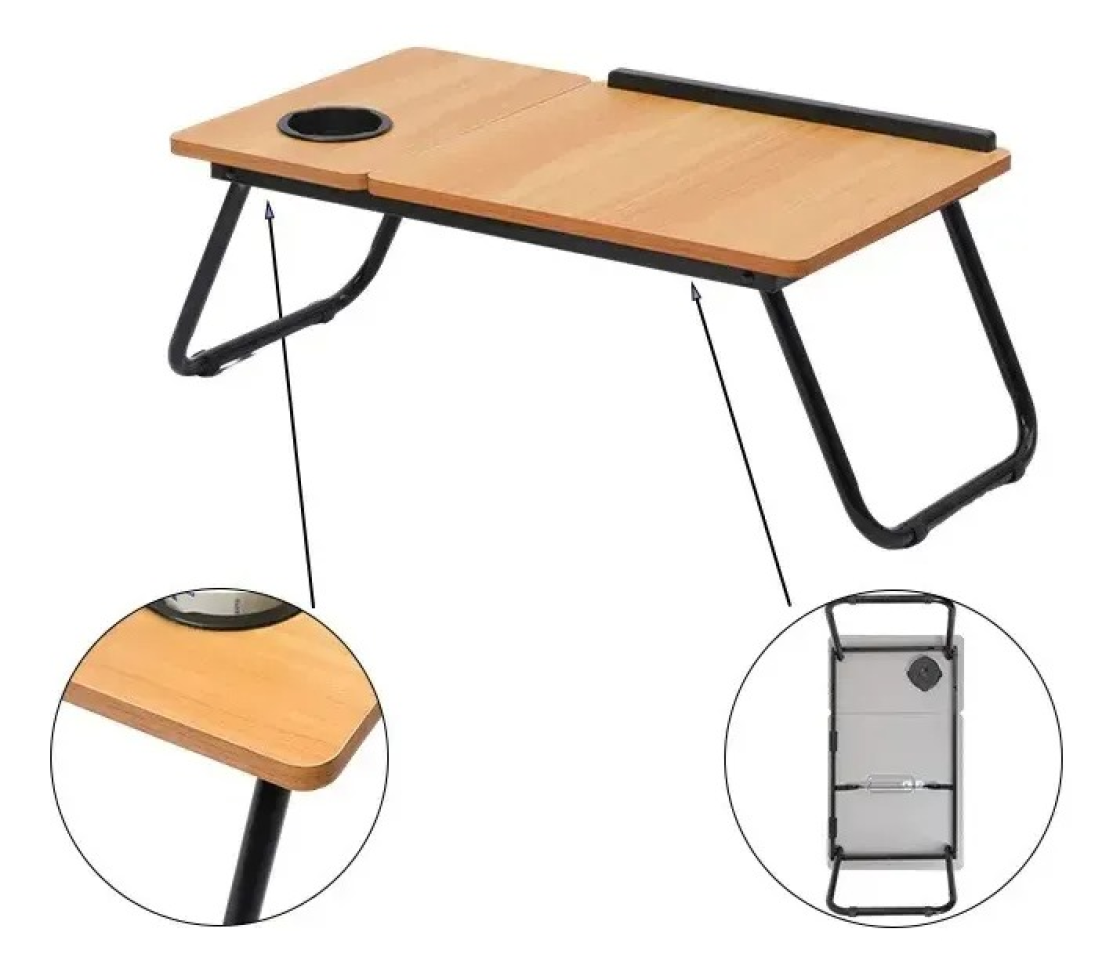 Mesa Portátil Notebook Home Office Marrom Claro - #2