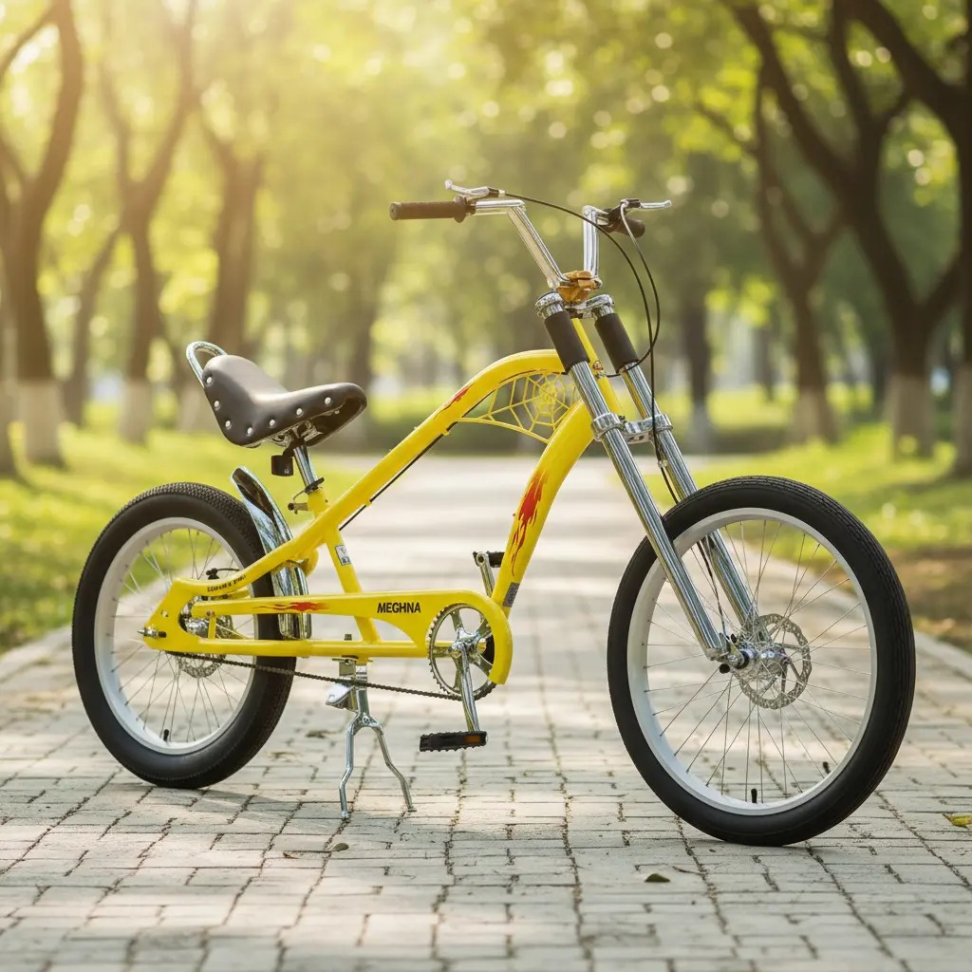 Bicicleta Chopper Harley Luxo Amarela - #2
