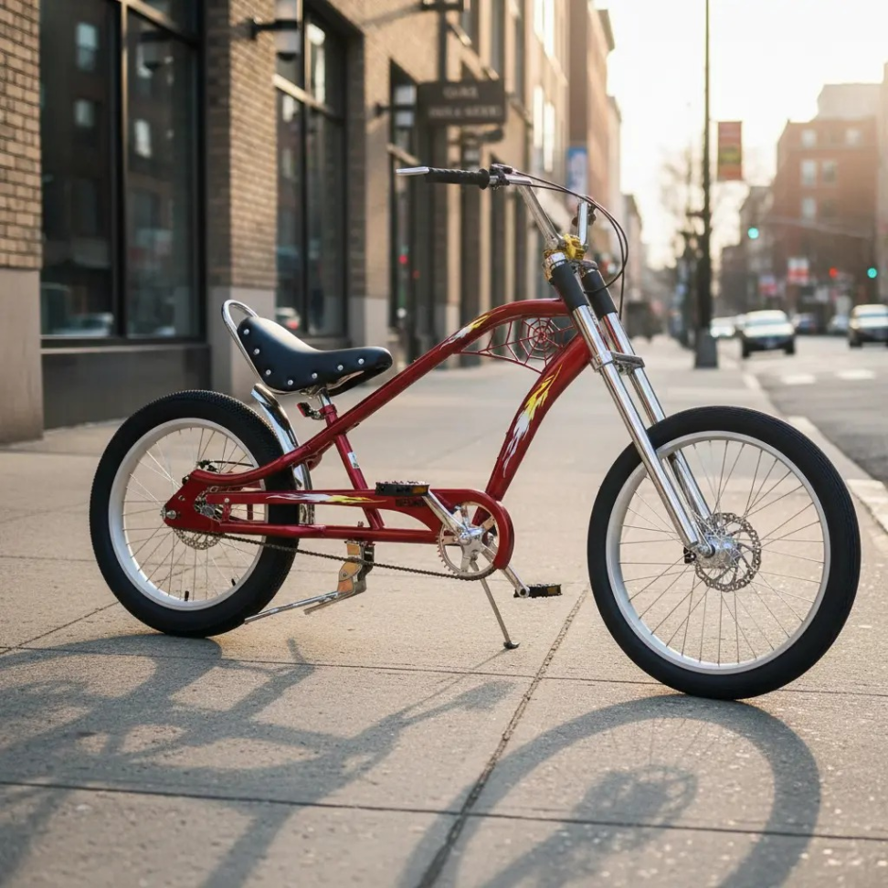Bicicleta Chopper Harley Luxo Vermelha - #6
