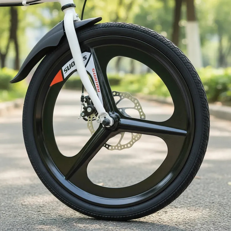 Bicicleta Dobrável 7 Velocidades Aro 20 Roda De Alumínio Branca - #7