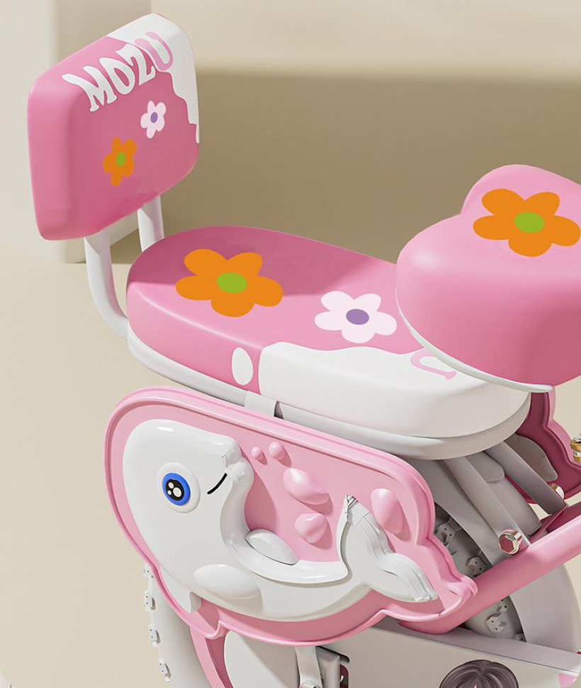 Bicicleta Infantil Meninas Aro 16 Com Rodinhas Garupa Rosa - #3