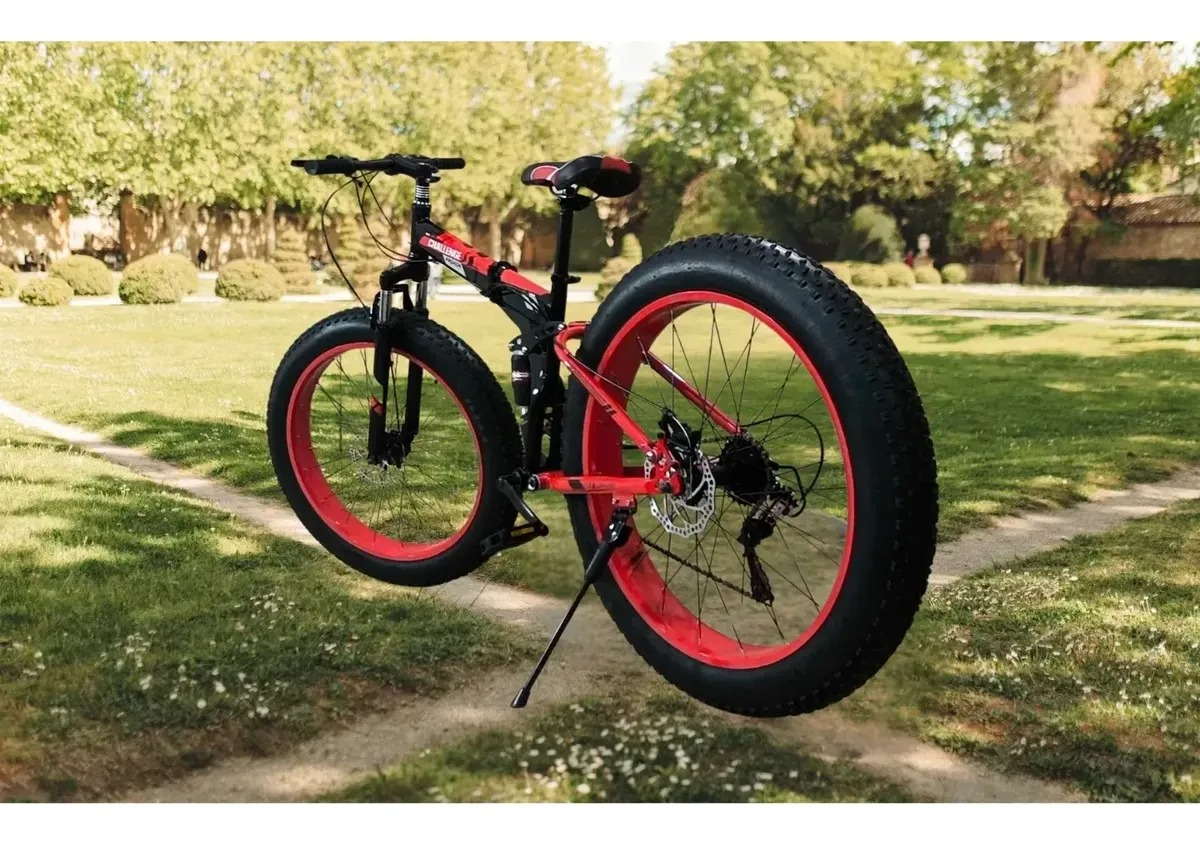 Bicicleta Fat Dobrável Aro 26 Freio A Disco 21 Velocidades Vermelha - #7
