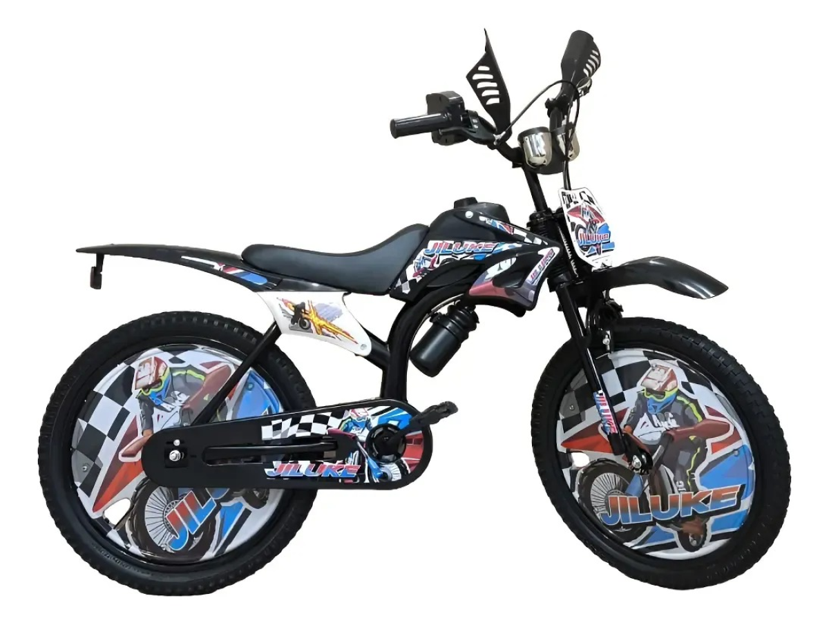 Bicicleta Cross Infantil Jiluke Aro20 Preto - #6