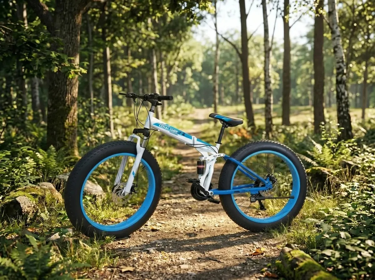 Bicicleta Fat Dobrável Aro 26 Freio A Disco 21 Velocidades Azul - #6