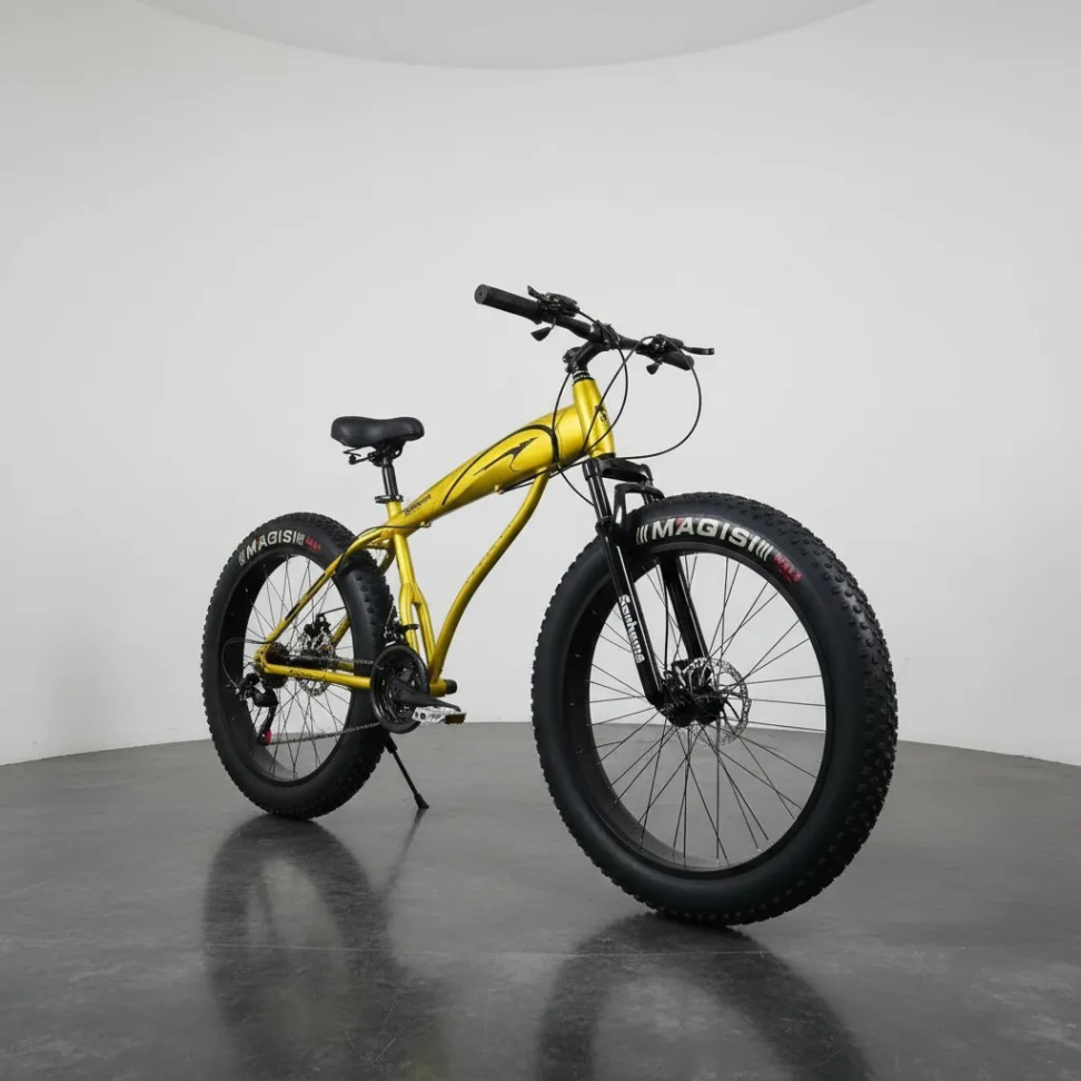 Bicicleta Fat Monster Aro 26 Freio Disco Dourada - #9