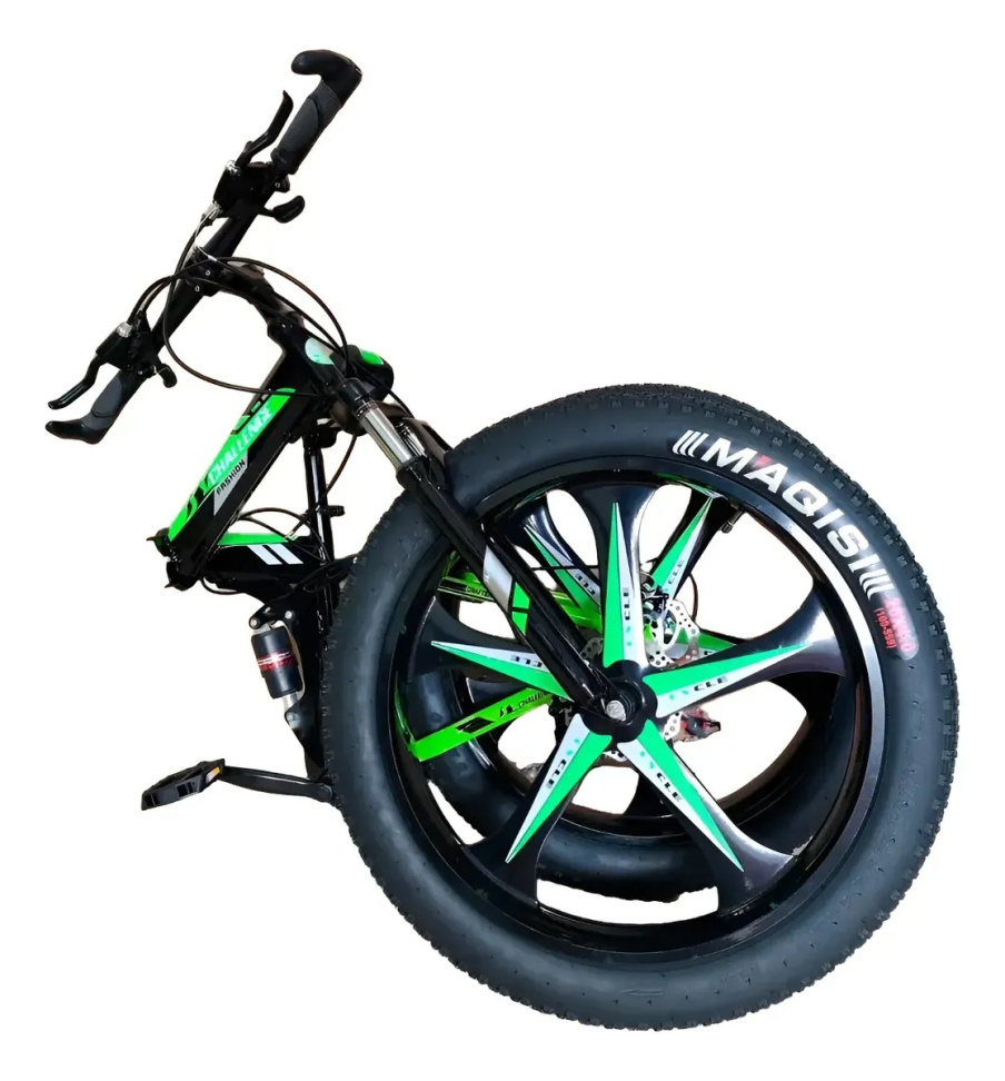Bicicleta Dobrável Fat Monster 21 Marcha Aro 26 Pneu 4.0 Laranja - #3