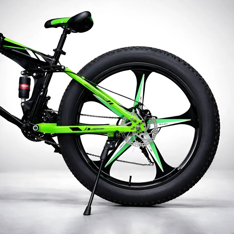 Bicicleta Dobrável Fat Monster 21 Marcha Aro 26 Pneu 4.0 Verde - #2