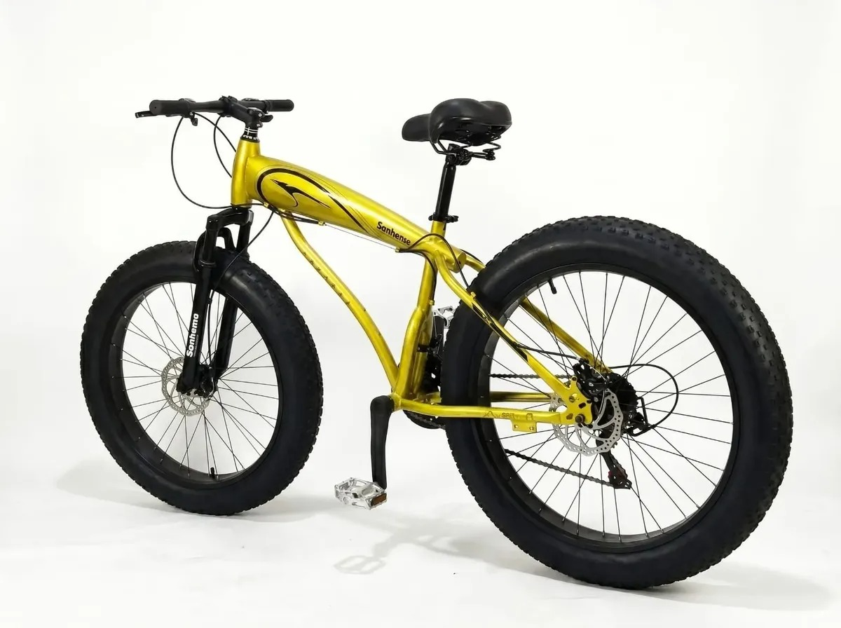 Bicicleta Fat Monster Aro 26 Freio Disco Dourada - #3