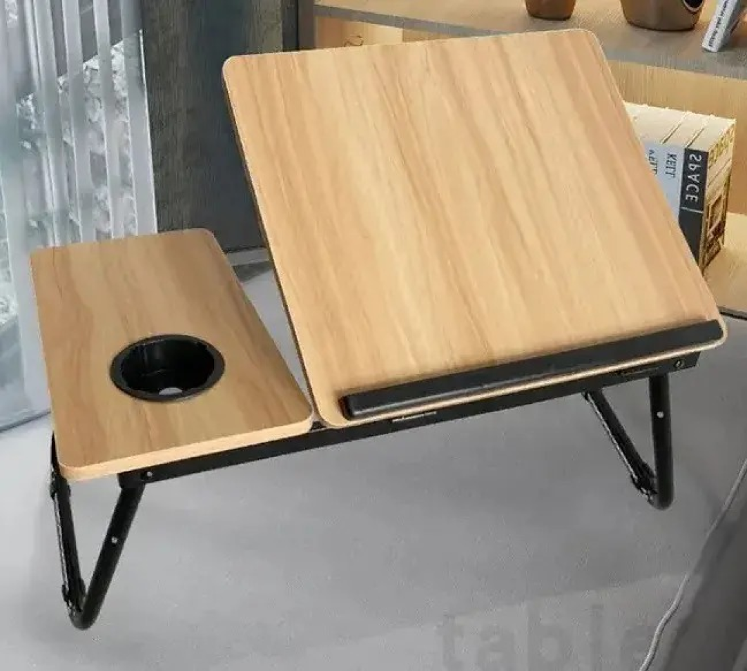 Mesa Portátil Notebook Home Office Marrom Claro - #5