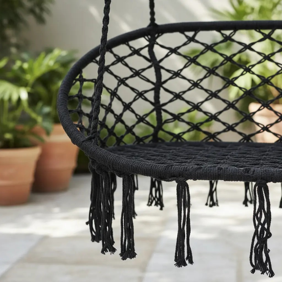 Balanço Jardim Varanda Dois Lugares Preto - #3