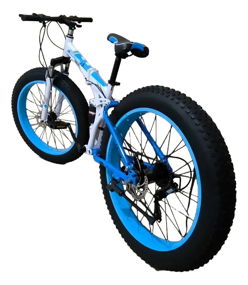 Bicicleta Fat Dobrável Aro 26 Freio A Disco 21 Velocidades Azul - #5