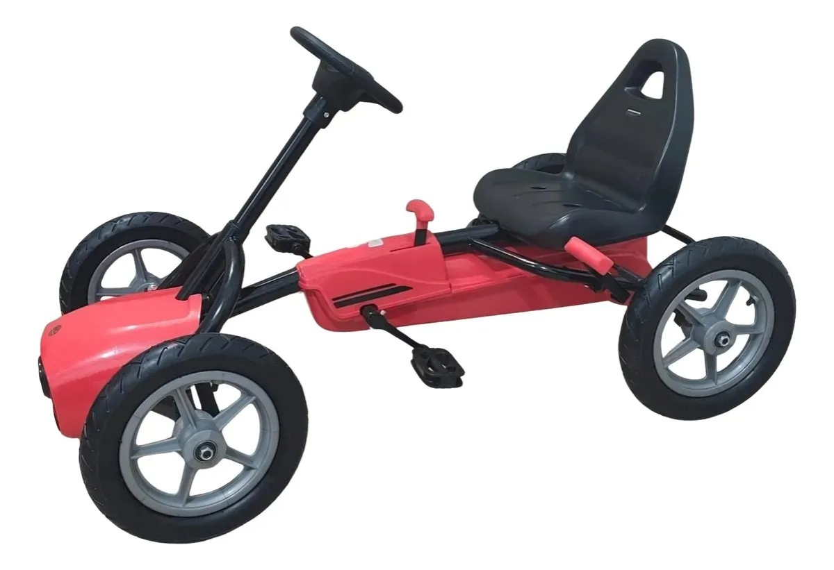 Bicicleta Pedal Kart Quadriciclo Para Crianças Vermelho - #4