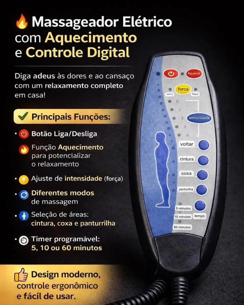 Cadeira Presidente Luxo Premium C/ Massageador Elétrico - #7