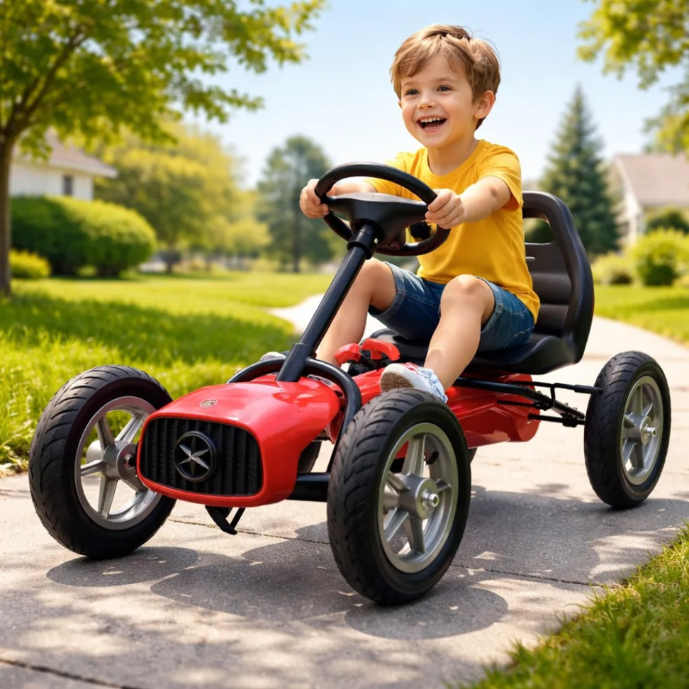 Bicicleta Pedal Kart Quadriciclo Para Crianças Vermelho - #6