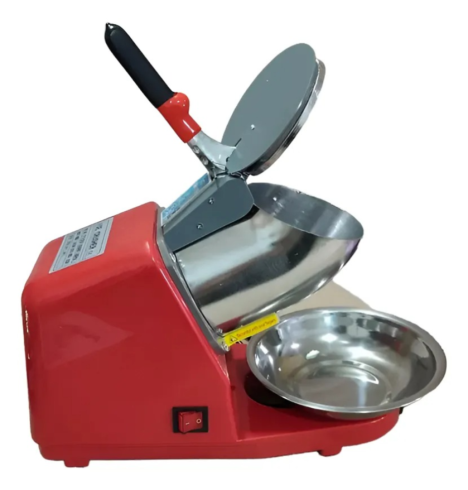 Triturador De Gelo Elétrico 380w De Aço Inoxidável 8 Laminas Vermelho - #2