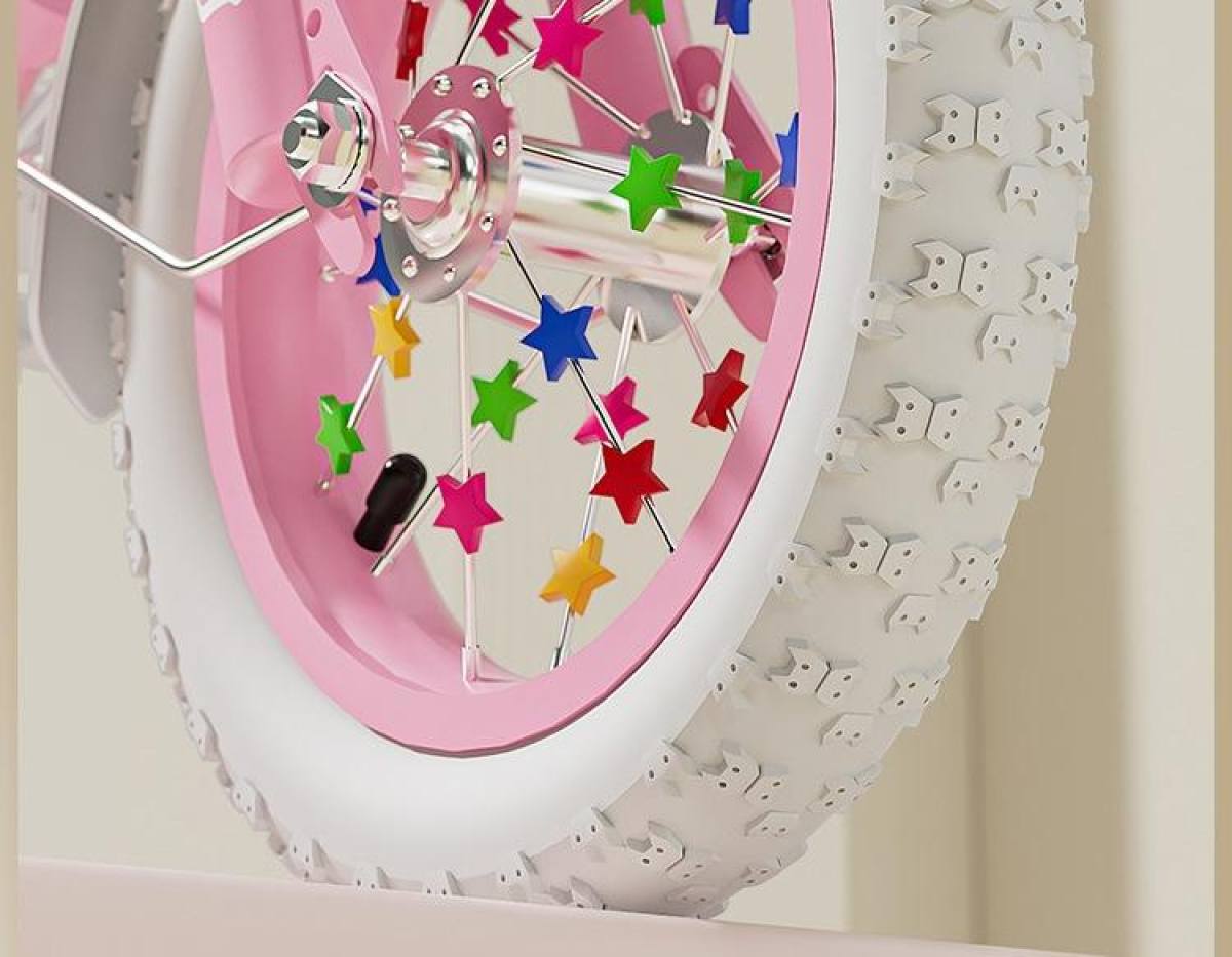 Bicicleta Infantil Meninas Aro 16 Com Rodinhas Garupa Rosa - #8