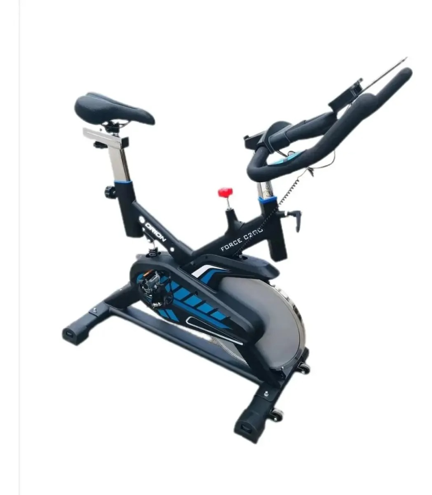 Bicicleta Ergométrica Spinning Mecanica 13kg Preto com Azul - #4