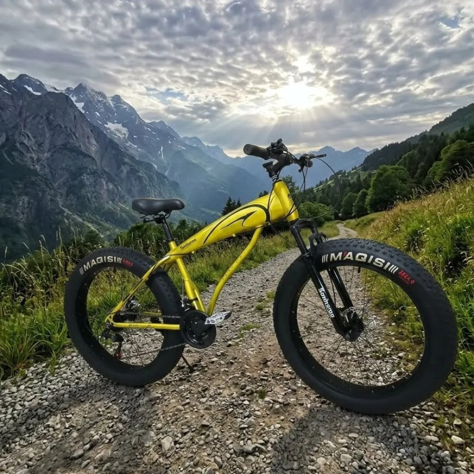 Bicicleta Fat Monster Aro 26 Freio Disco Dourada - #7
