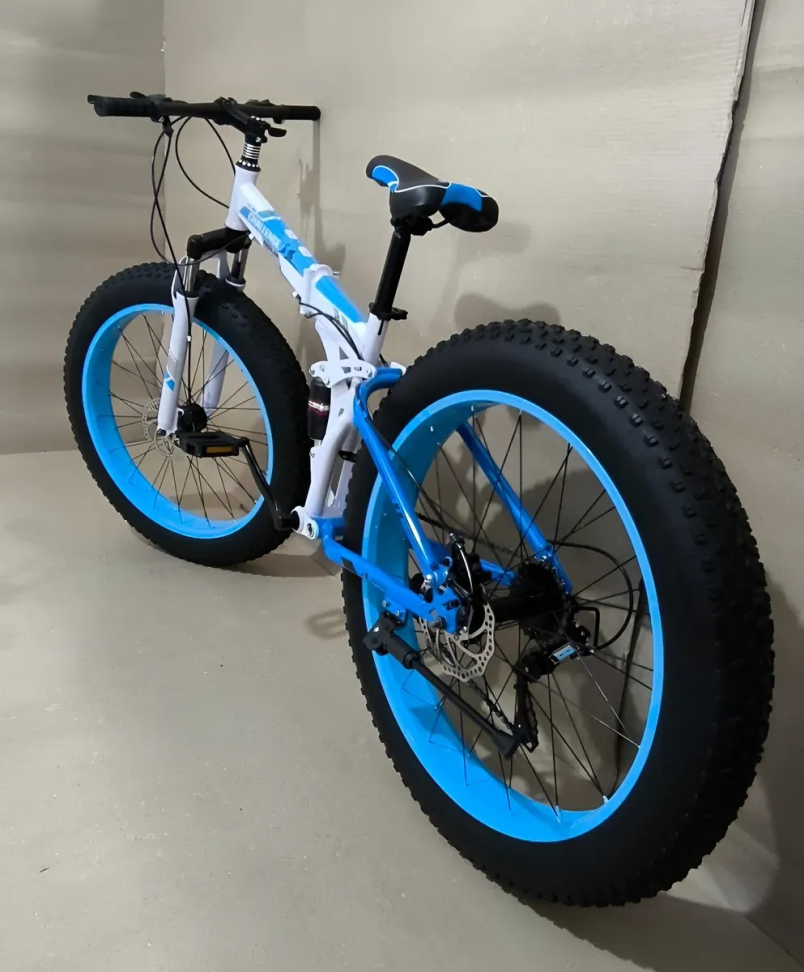 Bicicleta Fat Dobrável Aro 26 Freio A Disco 21 Velocidades Azul - #7