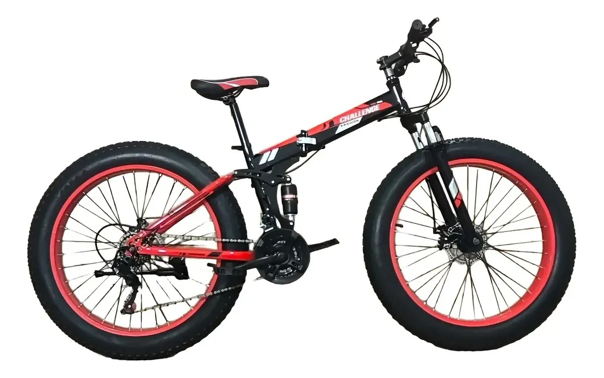 Bicicleta Fat Dobrável Aro 26 Freio A Disco 21 Velocidades Vermelha - #9
