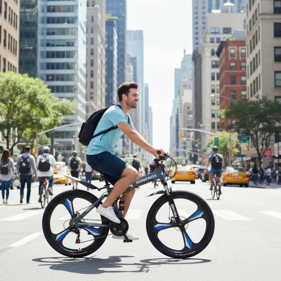 Bicicleta Dobrável Aro 26 Transformers Cinza - #7