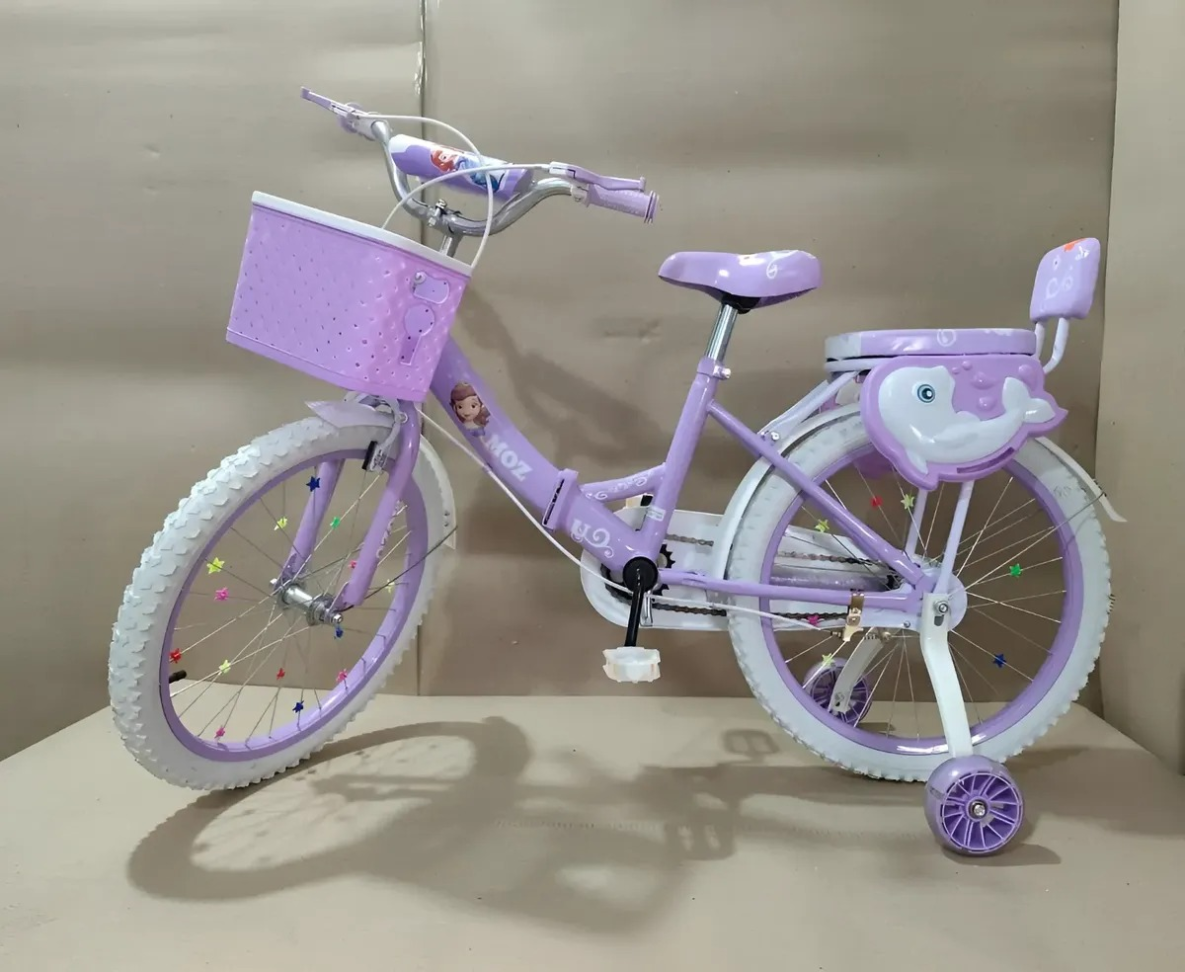 Bicicleta Aro 20 Dobrável Mozu Meninas Com Cesta E Garupa Lilás - #6