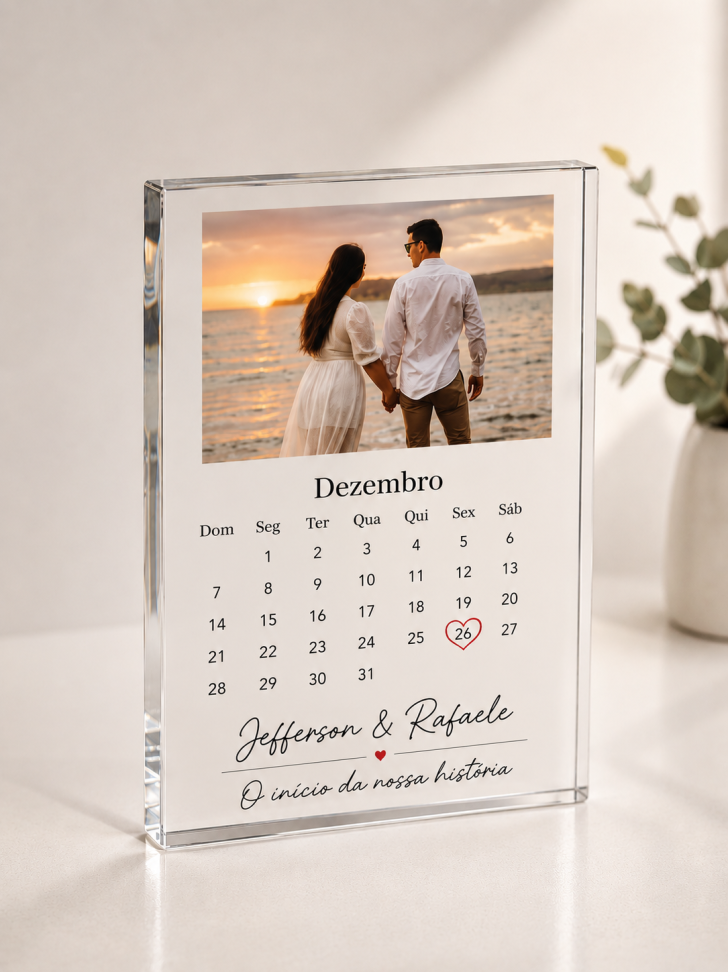 Calendário de Mesa Vertical