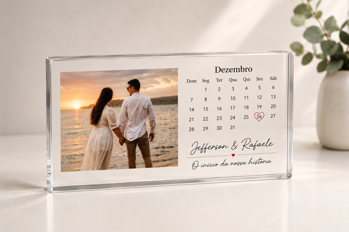 Calendário de Mesa Vertical