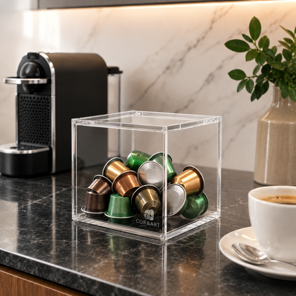 Porta Cápsulas de Café em Acrílico