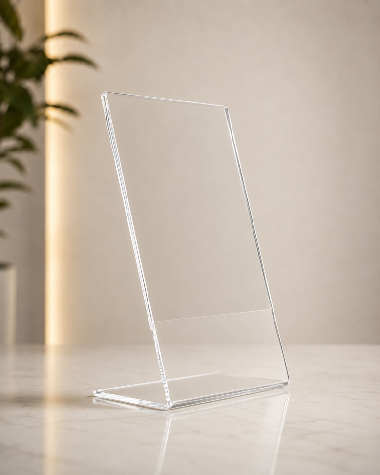 Display Acrílico em L (A4/A5/A6)