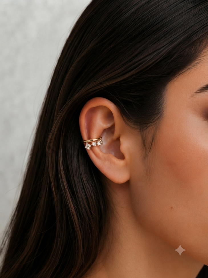 Piercing fake zircônia cravejada