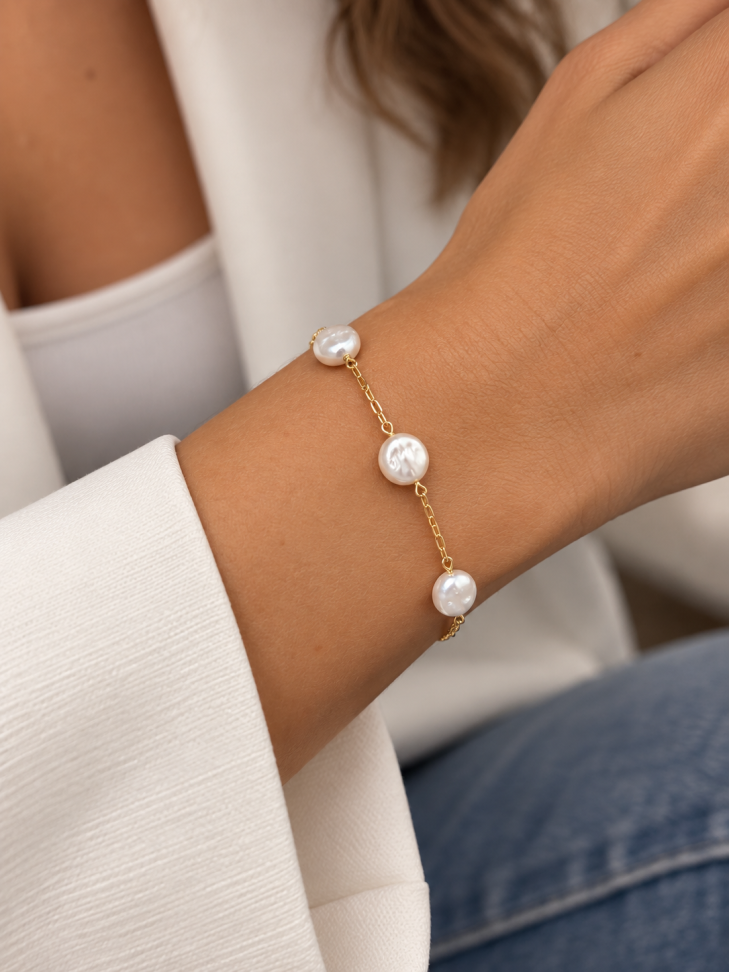 Pulseira pérola barroca