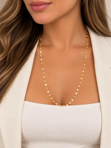 Colar longo medalhinhas lisa