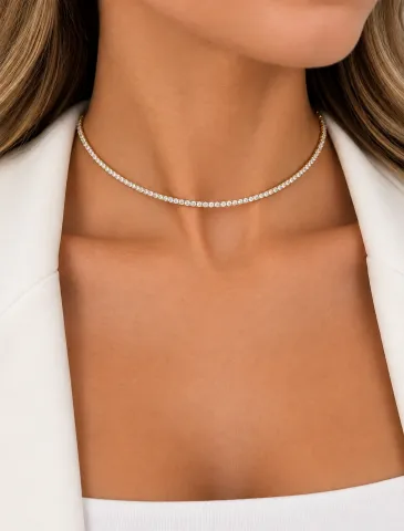 Colar chocker Riviera flexível com extensor