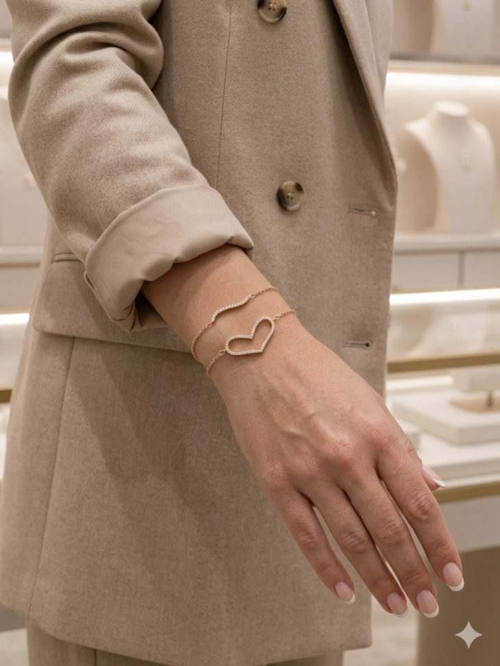 Pulseira filete zircônia - #3