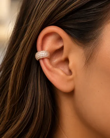 Piercing fake largo cravejado