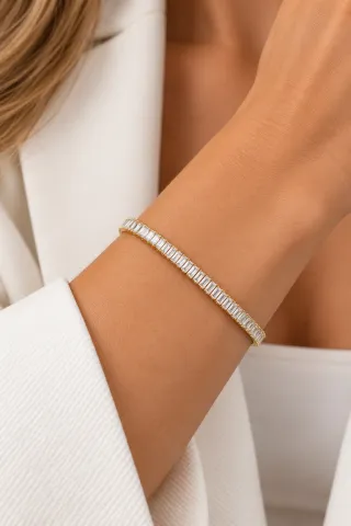 Pulseira zircônia navete
