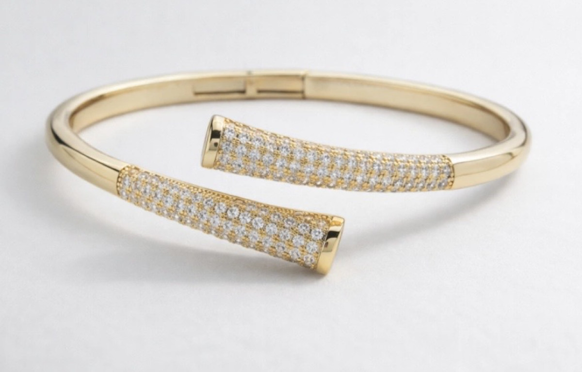 Bracelete canudo cravejado