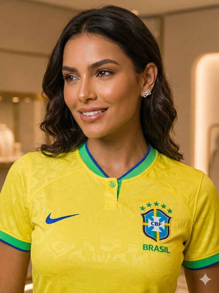 Brinco bandeira Brasil zircônia cristal - #3