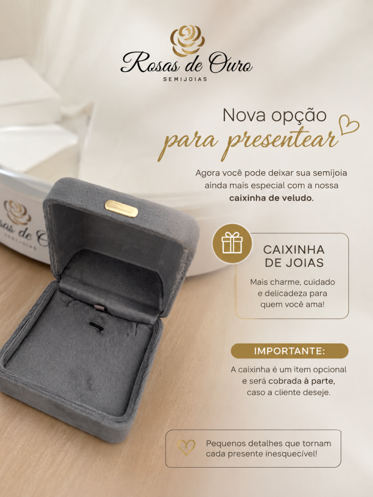 Caixa de suede para joia