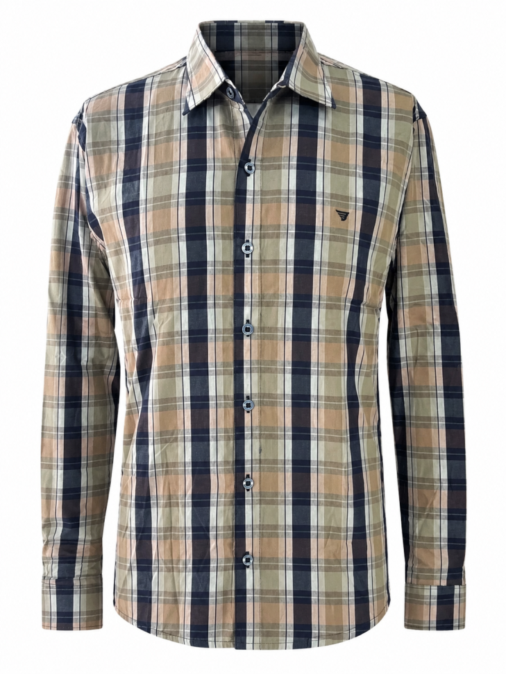 CAMISA SOCIAL XADREZ MANGA LONGA OFERTA - #4