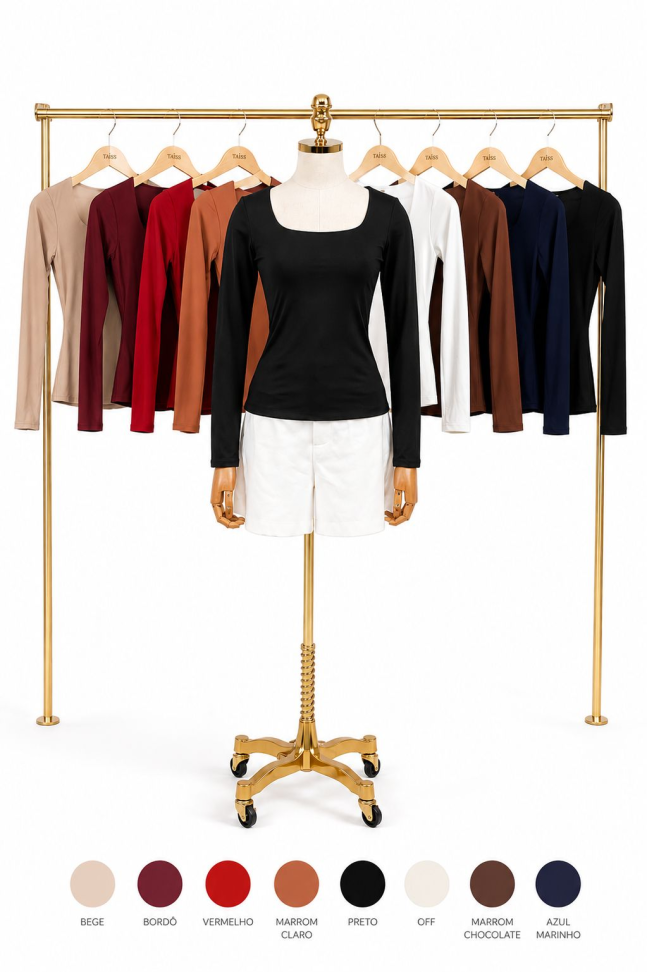 BLUSA DE MALHA LONGA