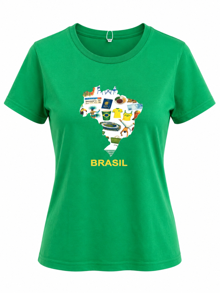 T-SHIRT FEMININA BRASIL BY W LIFE - #10