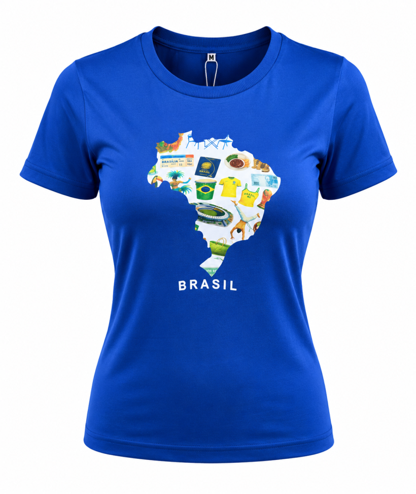 T-SHIRT FEMININA BRASIL BY W LIFE
