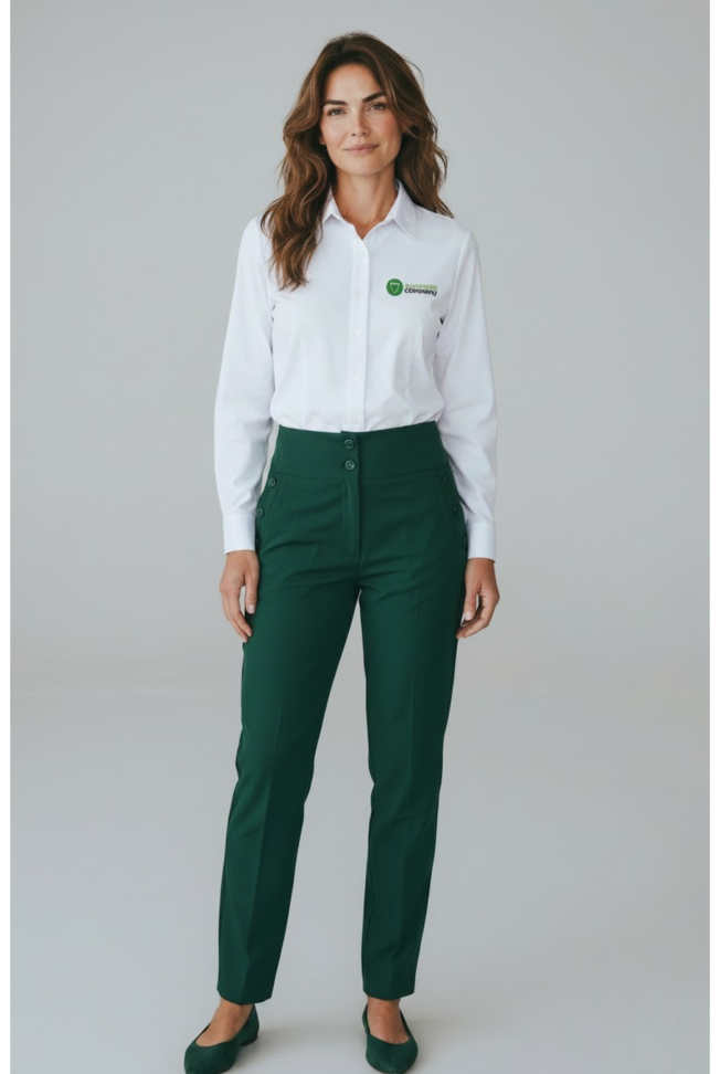 Camisa Tricoline manga Branca longa Odonto Company