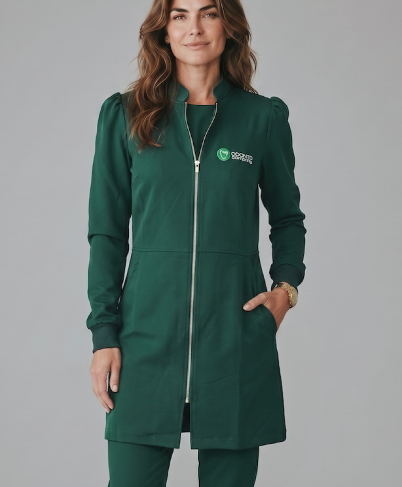 Jaleco Feminino Princesa Zíper Oficial Odonto Company